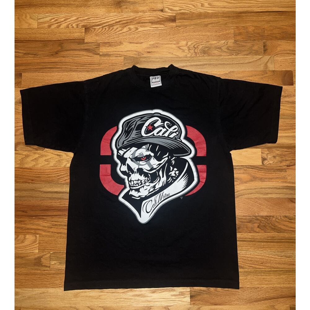 VTG Pro Cali Super Heavy Cali Nation XL- Tall Black Skull Shirt California